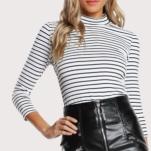 Stripped mid sleeve shirt